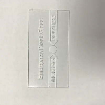 Emergency Glass Pure English Panel for Break Exit Button Emergency Exit Button Use to Replace the Broken Glass