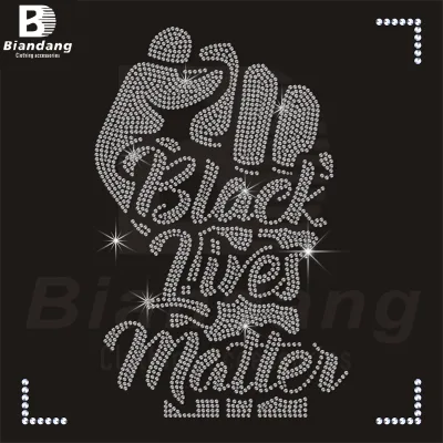 Black Lives Matter Rhinestone Neck Design Fist Design Rhinestone Applique Ravens Football Rhinestone Template Hot-Fix Transfers