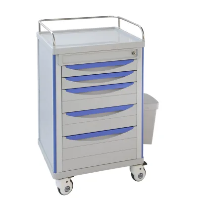 Hospital Mobile Nursing Medicine Workstation Trolley Movable Medical Drug Crash Cart