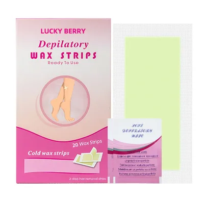 OEM ODM Luxury Pure Natural Organic Nonwoven Fabric Vegan Double-Sided Hair Removal Wax Strips Custom Logo Arm Body Facial Chest