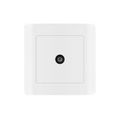 White PC Single TV Wall Socket Television Wall Outlet Wholesale