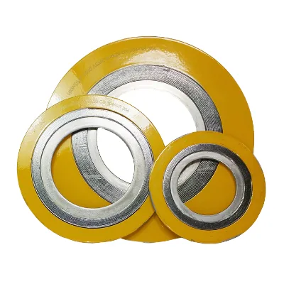 304 Stainless Steel Flange Gasket Serrated Inner Outer Ring Flat Wrap Seal Graphite Material 4.5mm Thickness