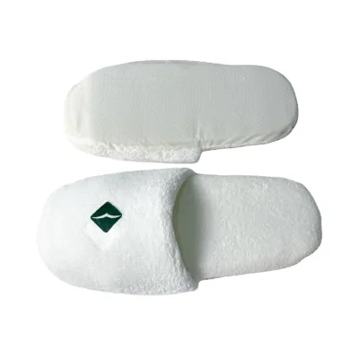 Customized 5 Star Luxury Soft Closed Toe Washable White Coral Fleece Guest Room Disposable Hotel Slippers