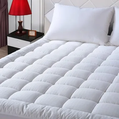 Queen Size 300TC Cotton Mattress Pad Top Customizable Mattress Cover Quilted Fitted Mattress Protector