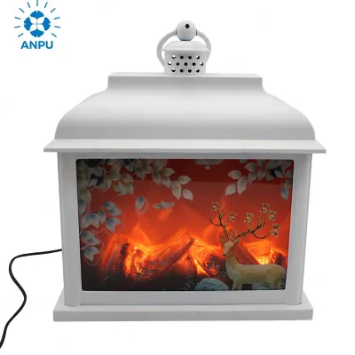 Halloween White Fireplace Lamp Flame Lamp Decoration Suitable For Home And Hotel