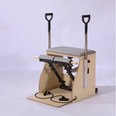 High Quality Stable Pilates Reformer Chair Wooden Pilates Reformer Spring Yoga Combination Chair Customized