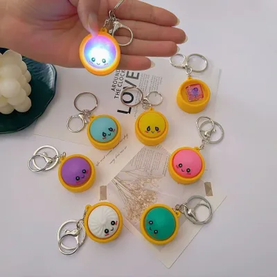 Dumpling Decompression Squeeze Keychain Pressing Toy, Durable, Portable, Stress Relieving, Anxiety Relieving, Recreational