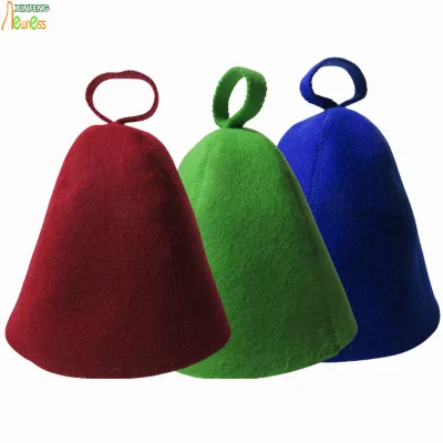 Customized Logo 100% Wool Sauna Hat Russian Banya Cap Wholesale for Four Seasons Spa Hammam Wellness Centers