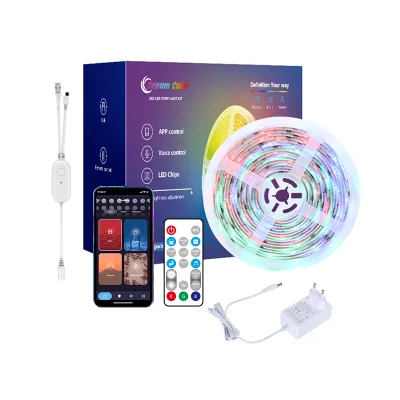 CL Lighting 12V 5M Bedroom Decor Rgb Magic Color IR Wifi Sync Music Smart Control Led Strip Light