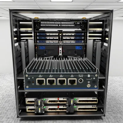 Partaker 12th Gen Micro Firewall Appliance 4 Intel I225 NIC Ports Fanless Mini PC J6412 Network Gateway Soft Router