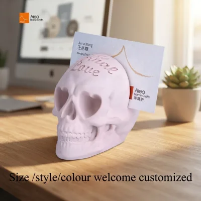 Solid Resin Round Hollow for Luxury Eco-Friendly Handmade Business Card Stand Holder Home Decor Shop Counter Price Tag Display