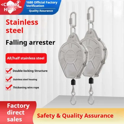 Outdoor Hiking Keychain Anti-Lost Retractable 80cm Badge Reel Black Polygonal Steel Wire Rope Carabiner Key Holder