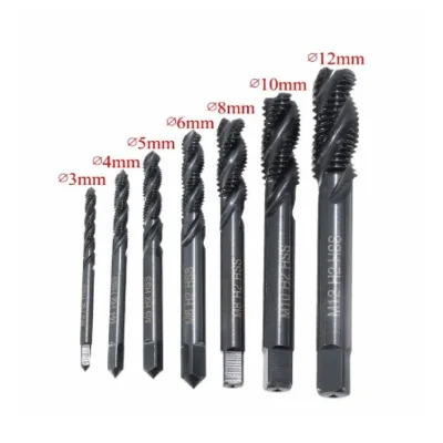 Industrial M35 Straight Slot Tip Tin Coated Tap Set-High-Toughness OEM Precision Tooling for Heavy-Duty External Threading