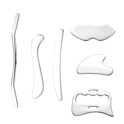 304 Stainless Steel Scalp Massager Set Face Neck Back Waist Guasha Muscle Relax Fascia Scraper