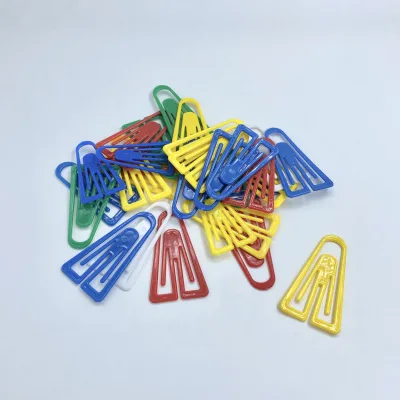 Fresh Multi-color Plastic Triangle Paper Clips Holder Cute Decorative Album Memo Clips Bookmarks Marking Document Organizing