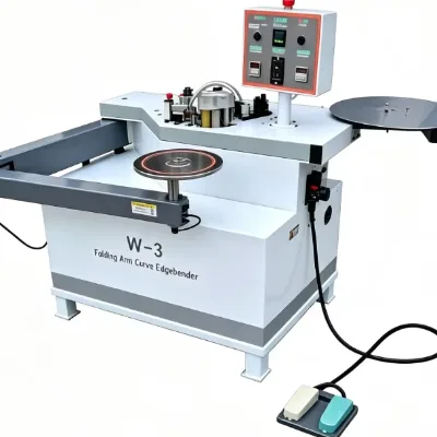 2026 New Design W1/2/3 Mini Folding Arm Irregular Curved Arm Edge Banding Strip Full Auto Panel Cabinet Edge Banding Machine