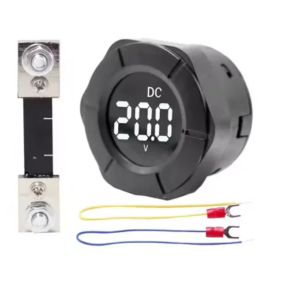 ONEGOL PZEM-019A DC 12V 100A Digital Current Meter Ammeter with 100A Shunt for Car RV Boat