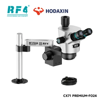 RF4 CX71-FO24 Trinocular Microscope Ergonomic 6.5-65X LED Camera Port Coaxial Focus