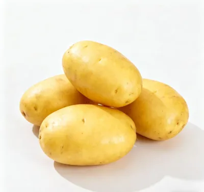 High-Starch Yellow Flesh Potatoes, Freshly Harvested with Global GAP Standards.