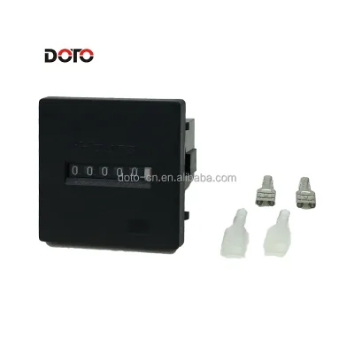 DOTO HM-5 Mini Marine Boat Motorcycle Digital Display Hour Meter High Accuracy Timer Counter DC 10-80V AC 100-250V 50/60Hz