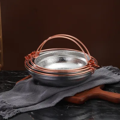 Japanese Commercial Stainless Steel Sukiyaki Stew Pot Food Grade Universal for Induction Cooker Gas Stove Modern Design Soup Pot