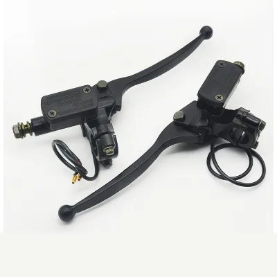 Aluminum Motorcycle Brake Pump Black Color Hydraulic Motorcycle Brake Lever Tricycle Brake Pump for Bajaj