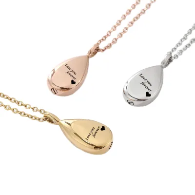 Sublimation Cremation Memorial Chain Cat Jewelry PVD Gold Urn Pendant Necklace Trendy Ashes Necklaces Empty Blanks Necklace