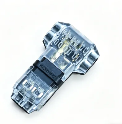 T Type 2 in 2 Out LED Quick Splice Connector No Stripping Piercing Wire Connector