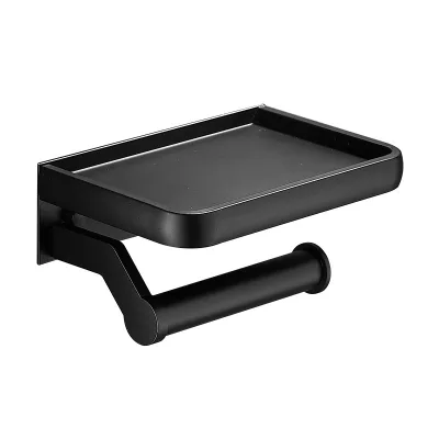 Wholesale Aluminum Toilet Paper Holder Artificial Marble Shelf Roll Paper Phone Holder Dispenser