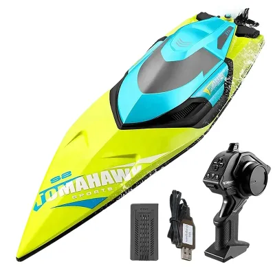 70 km/h Fast Remote Control Speedboat RC Boat with Capsize Reset LED Cruise Lights Flexible Steering Rudder Smart Water Sensor
