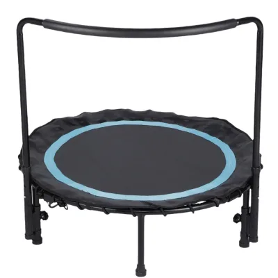Cross-Border Women's Home 36-Inch Bouncer Trampoline Adjustable Lift-Down Handrails Foldable Main Frame Indoor Use No Protective