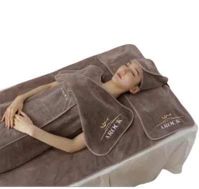 6PCS Brown Salon Towels SET Super Soft and Absorbent Hair Towel for Salon Bath Spa Pool and Home
