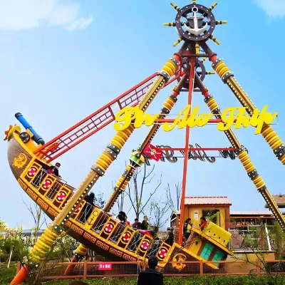 Durable Fiberglass Indoor Thrill Ride 24-36 Seat Outdoor Playground Pirate Ship for Home Shopping Malls Amusement
