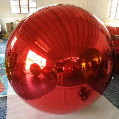 Wholesale Inflatable Rainbow Colorful Metallic Ball Decorative Mirror Ball Balloons Big Shiny Giant Inflatable Ball