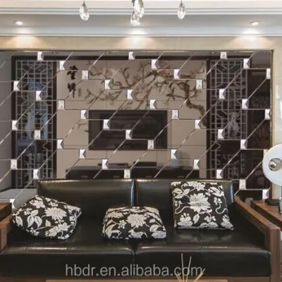 New Design Glass Wall Decorative Panels / Decorative Wall Mirror Glass Title