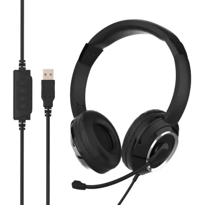 Hot Sale OEM Office PC Use ENC Cheap Gaming Office Use Wired Headphones Earphone Gaming Over-ear Headset