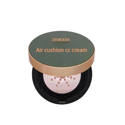 Custom Logo Multi-hole Core CC Air Cushion Moisturizing Concealer Improve Yellow Skin Natural Glowing Finish Cosmetic Cushion