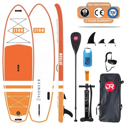 Geetone Pioneer 10'6 Inflatable Stand up Paddle Boards & ISUP Bundle Accessory Pack Durable Light Weight With Stable Wide  Edge