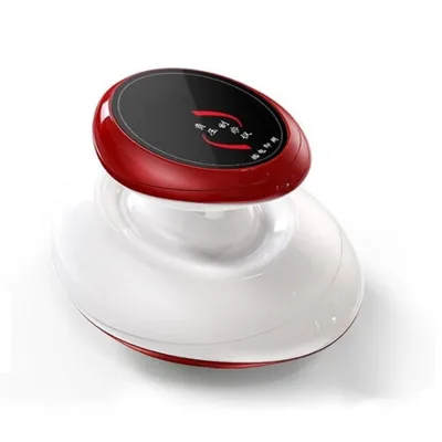 OEM 2 Color LED Heat Vibration  Electric Gua Sha Tool Rechargeable Scraping Massager Anti-Aging Face Neck Back Lifting Machine