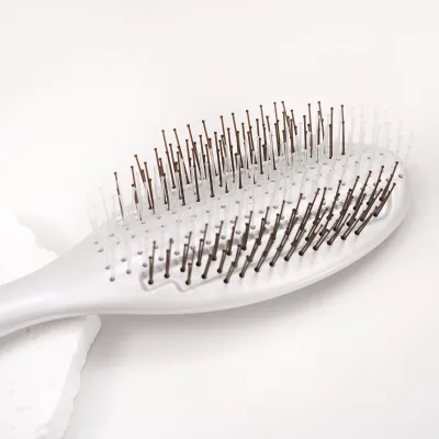 Professional Hair Brush Paddle Hair Brush Logo Pink Wig Brush With Metal Pin Professional Cushion Hairbrush