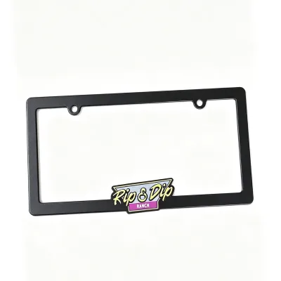 Custom logo Shape License Plate Frame 2 Holes Slim Boarder License Plate Holder Personalized Cover