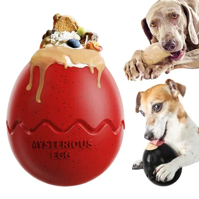 New Trend Product Toy for Animals Unique Dinosaur Egg Shape Pet Toys Teeth Cleaning Fillable Slow Feeder Pet Dog Chew Toy