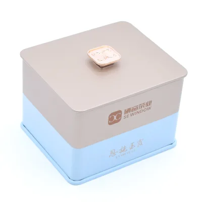 Custom Tea Tin Square Metal Mini Sealed Tea Box Candy Tin Can Tea Can Tinplate Box Food Packaging Box
