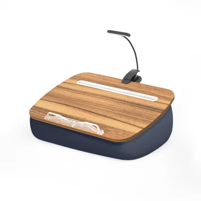 Adjustable Height Foldable Soft Portable Wooden Lap Desk Book Stand Table Lamp Clip Tablets CHONGHEE BG-2ZL