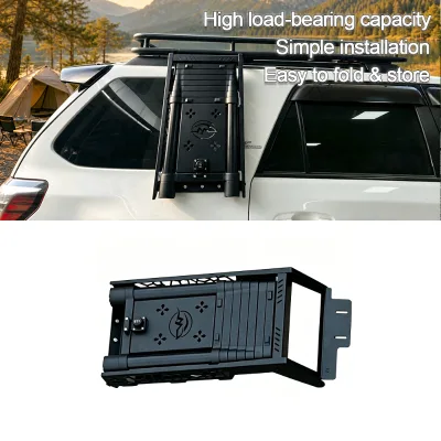 Auto Parts Black Heavy Duty Manganese Steel Rear Roof Ladder Overland Accessories for Toyota 4Runner
