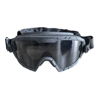 Cycling and Motorcycle Goggles with Anti-Fog Protection Windproof PC Three-Lens Glasses for Shooting