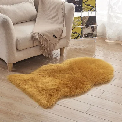 Shaggy Carpet Floor Cushion Faux Sheepskin Shape Carpet Europe and the United States Bedroom Full Spread