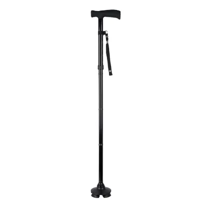 Aluminum Foldable Crutch Aid Wal Folding Lightweight Multifunctional Outdoor Walking Cane Craft