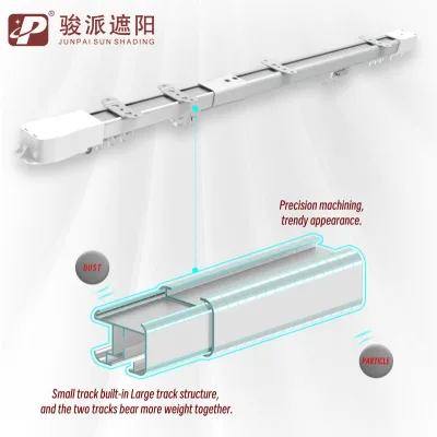 Smart Electric Curtain Track Motorized Telescopic Extendable Adjustable Rail for Hotel Project Wholesale