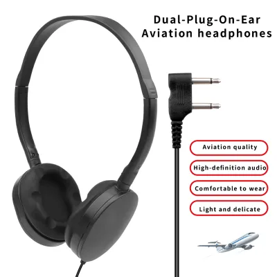 Professional Aviation Over-Ear Headset with 3.5mm Plug 1.2m Cord ENC Noise-Canceling Mic IPX-4 Waterproof for ATC & Office Use